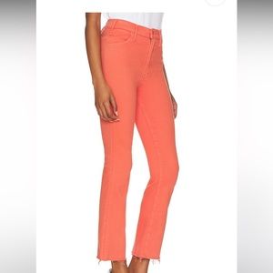 Mother The Hustler Ankle Fray Jean Persimmon Size 28